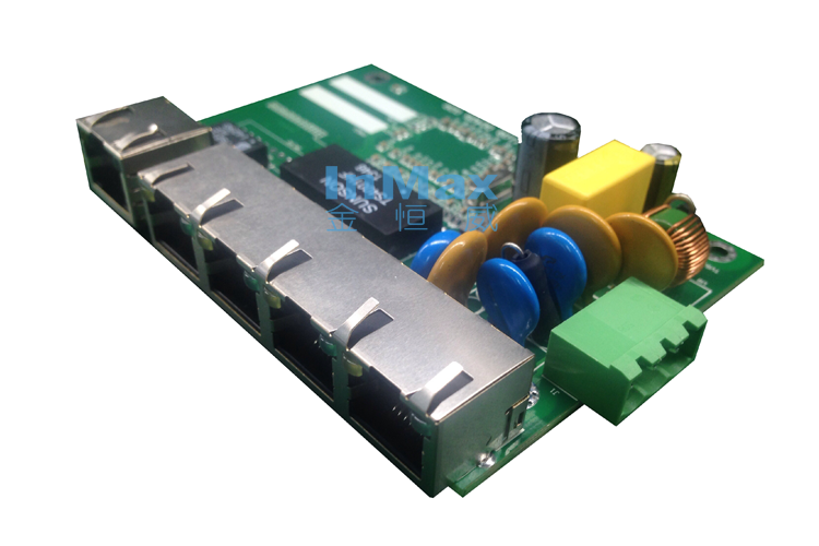 i305B-PCBA  5电口 嵌入式非网管型工业以太网交换机
